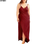 2022 5XL Summer Ladies Halter Dress Solid Color Sexy Suspenders Cross Sleeveless Ladies Clothes Beach Skirt Female Clothing Tops - Matrix-studios.com