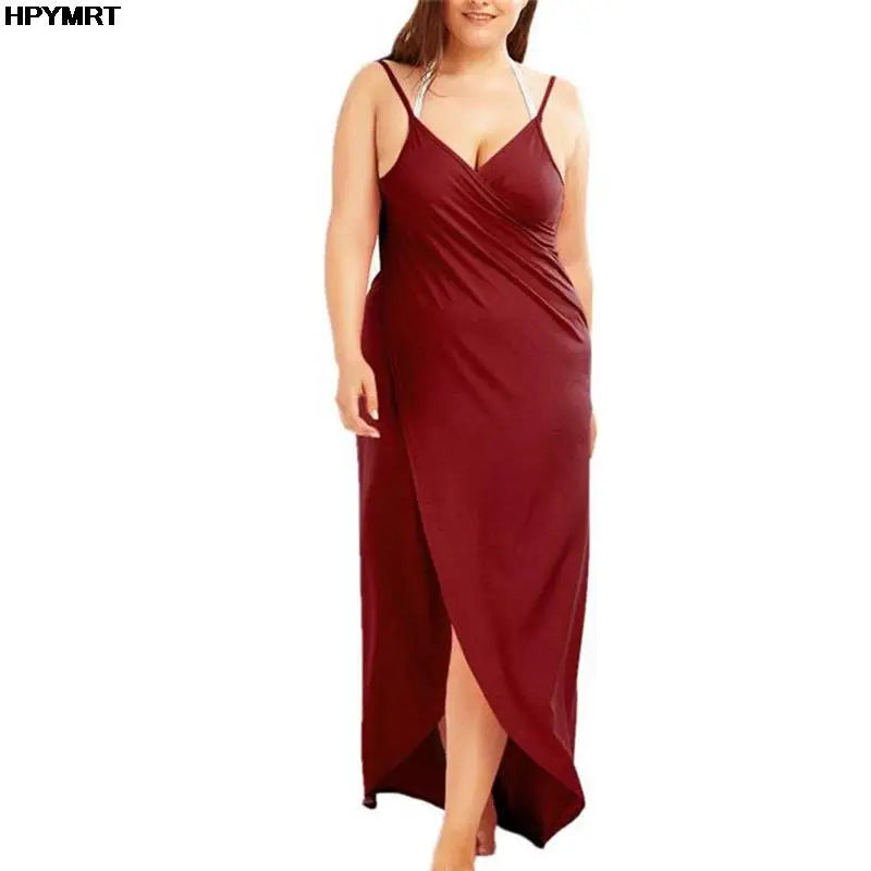 2022 5XL Summer Ladies Halter Dress Solid Color Sexy Suspenders Cross Sleeveless Ladies Clothes Beach Skirt Female Clothing Tops - Matrix-studios.com