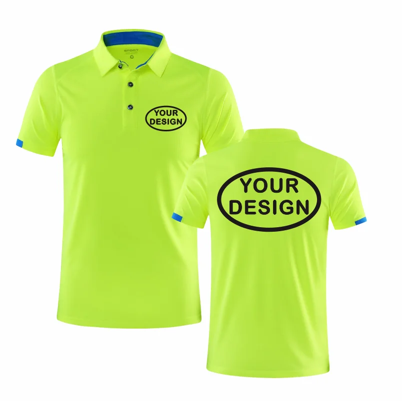 Summer Quick Drying POLO Shirt Logo Custom Printing Embroidery Golf Custom Your Logo Sports T-shirt Top - Matrix-studios.com