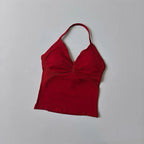 Sexy Halter Neck Beautiful Back High Waist Peach Sports Bras Shorts Suit Pilates Gathering Yoga Vest Training Fitness Bra Sets - Matrix-studios.com