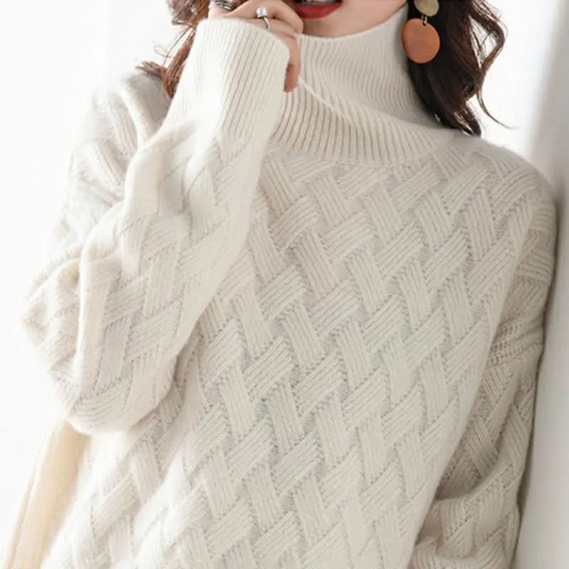2024 New Women Loose Sweater Winter Casual Chic Cashmere Oversize Thick Sweater Pullovers Pullover Female Long Sleeve S-3XL - Matrix Studios