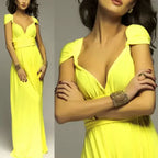 Fashion Multi-worn V-neck Vestidos De Fiesta Women Long Dress Sexy Strapped Lady Summer Maxi Dress - Matrix-studios.com