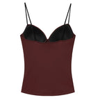 HXAO Sleeveless Crop Tops For Woman Corset Camisole Brown Top Women Bodycon Backless Sexy Tops With Straps Bustier Tank Tops - Matrix-studios.com