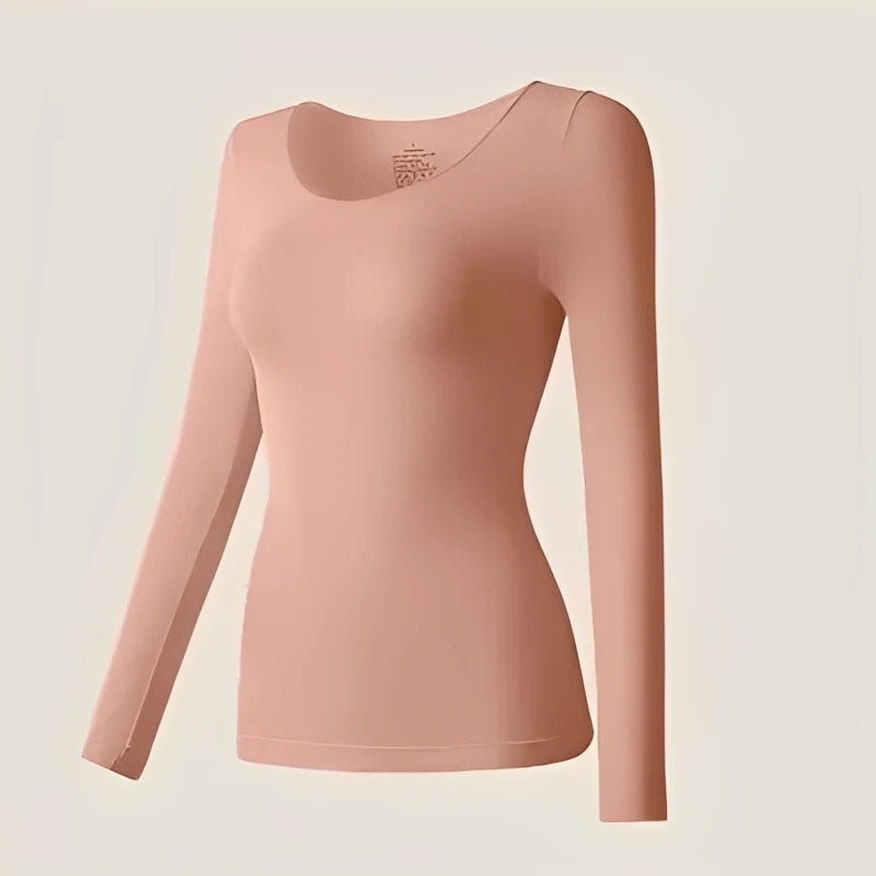 Winter Seamless Fleece Warm Leggings Female casual warm top Ladies Thermal Underwear 2pcs Set Slim Thin  Sports Fitness Leggings - Matrix-studios.com