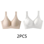 1/2PCS Women's Seamless Underwear, Thin Style, Large Breasts, Small Breasts, No Wires, Pull-up And Anti-sagging Large Size Bra - Matrix Studios