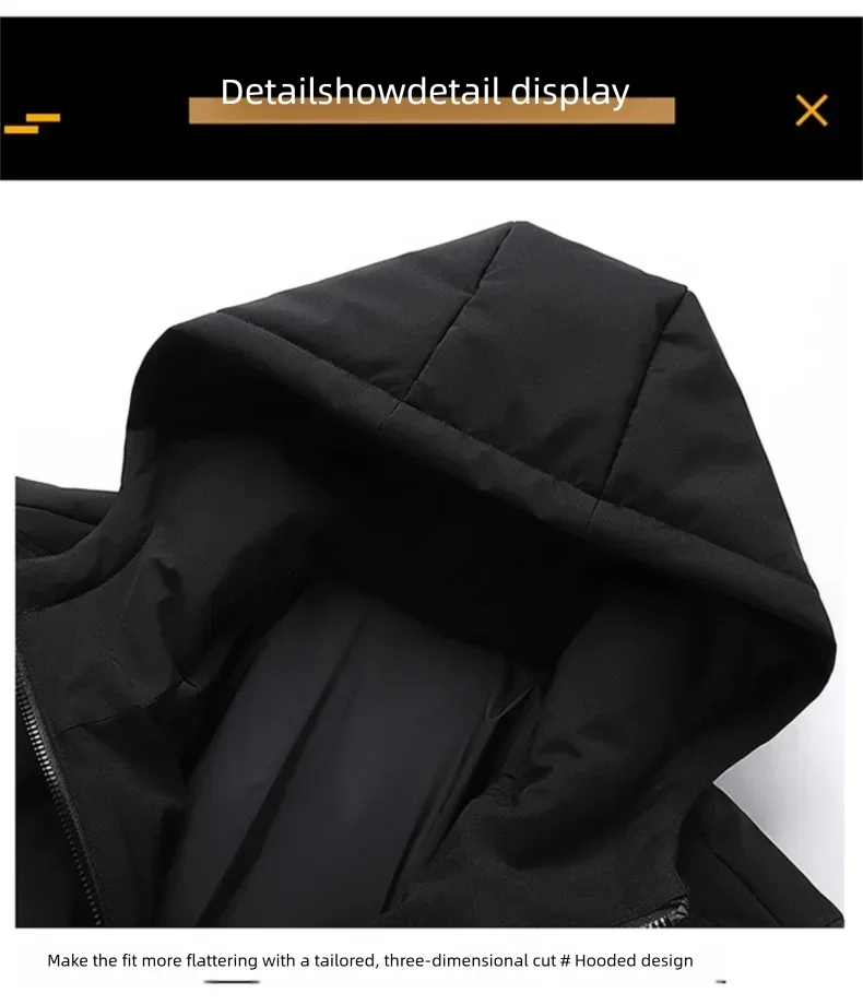 Fashion Winter Men's Padded Hooded Parkas Warm Clothes Trendy Down Cotton Puffer Jacket Loose Coats Thickened Warm Bread Jackets - Matrix Studios
