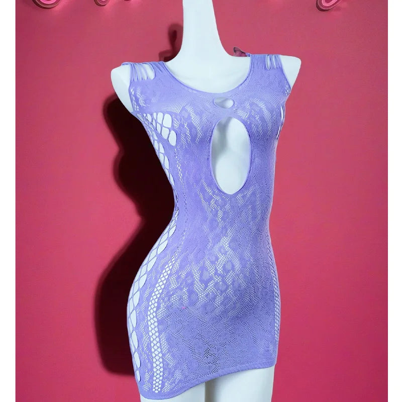1PC Sexy Women Fishnet Cover Up Without Bikini Hollow Out Bodycon Dress  See Through Beachwear Summer Women's Swimwear DSH785 - Matrix Studios