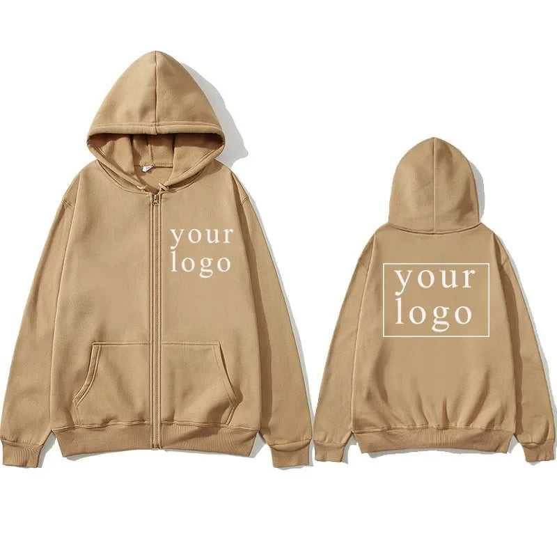 2024 New Fashion Your Own Design Brand Logo/Picture Personalized Custom Anywhere Men Women DIY Zipper cardigan hoodie - Matrix Studios