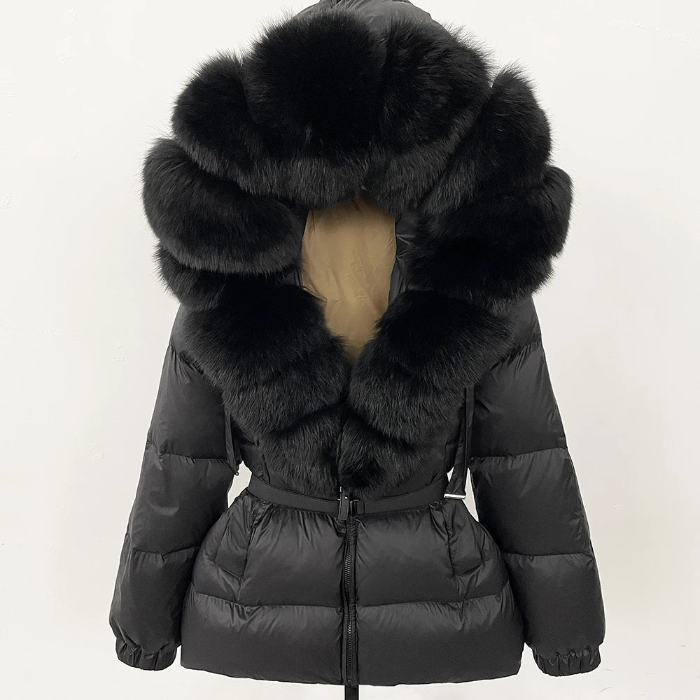 OFTBUY Winter Clothing Puffer Jacket Women Real Fox Fur Hooded Thick Warm 90% White Duck Down Coat Female Parkas Waterproof - Matrix Studios