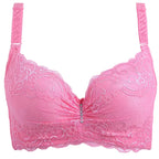 Plus Size Female Lace Bra Thin Bralette 80-105 C/D Cup Push Up Brassiere Widening Side 4-Row Button Bras Absorbs Sweat Underwear - Matrix Studios