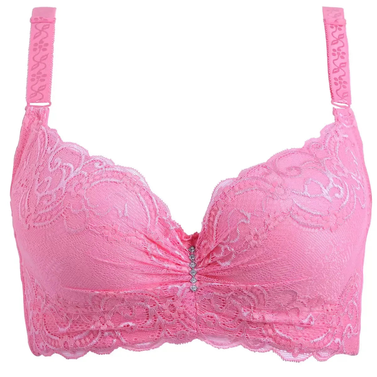 Plus Size Female Lace Bra Thin Bralette 80-105 C/D Cup Push Up Brassiere Widening Side 4-Row Button Bras Absorbs Sweat Underwear - Matrix Studios