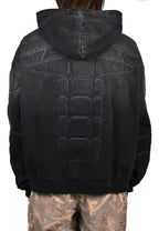 Street Casual SATOSHI Hoodies Pullover Embossed Pattern Embroidery Turtle Shell Design Washed Hooded Men Women Loose Sweatshirts - Matrix-studios.com