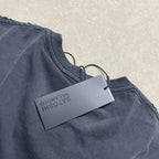 Good Quality Damaged Hole Oversized Tee Logo Embroidery Satoshi T-Shirt Washed Brown Black T Shirt Man - Matrix-studios.com