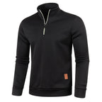 Men's Sweatshirts Half Zipper Pullover Male Long Sleeve Flleece Sweater Standcollar Snowflakes Hoodies Men Clothes - Matrix Studios