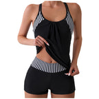 Matching Swimsuits 2024 Two Piece Women Tankini Bathing Suit Beachwear Square-Neck Bathing Suits Female New In Matching Sets - Matrix-studios.com