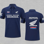 HONDA Men's and Women's POLO Shirts Locomotive Factory Team Racing Suits Motorcycle T-shirts Gold Wings Cycling Short Sleeves - Matrix-studios.com