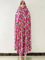 6XL  Muslim Womens Hooded Abaya African Sleeveless Prayer Garment Kaftan Dress With Hijab Floral Dubai Saudi Robe Ramadan - Matrix-studios.com