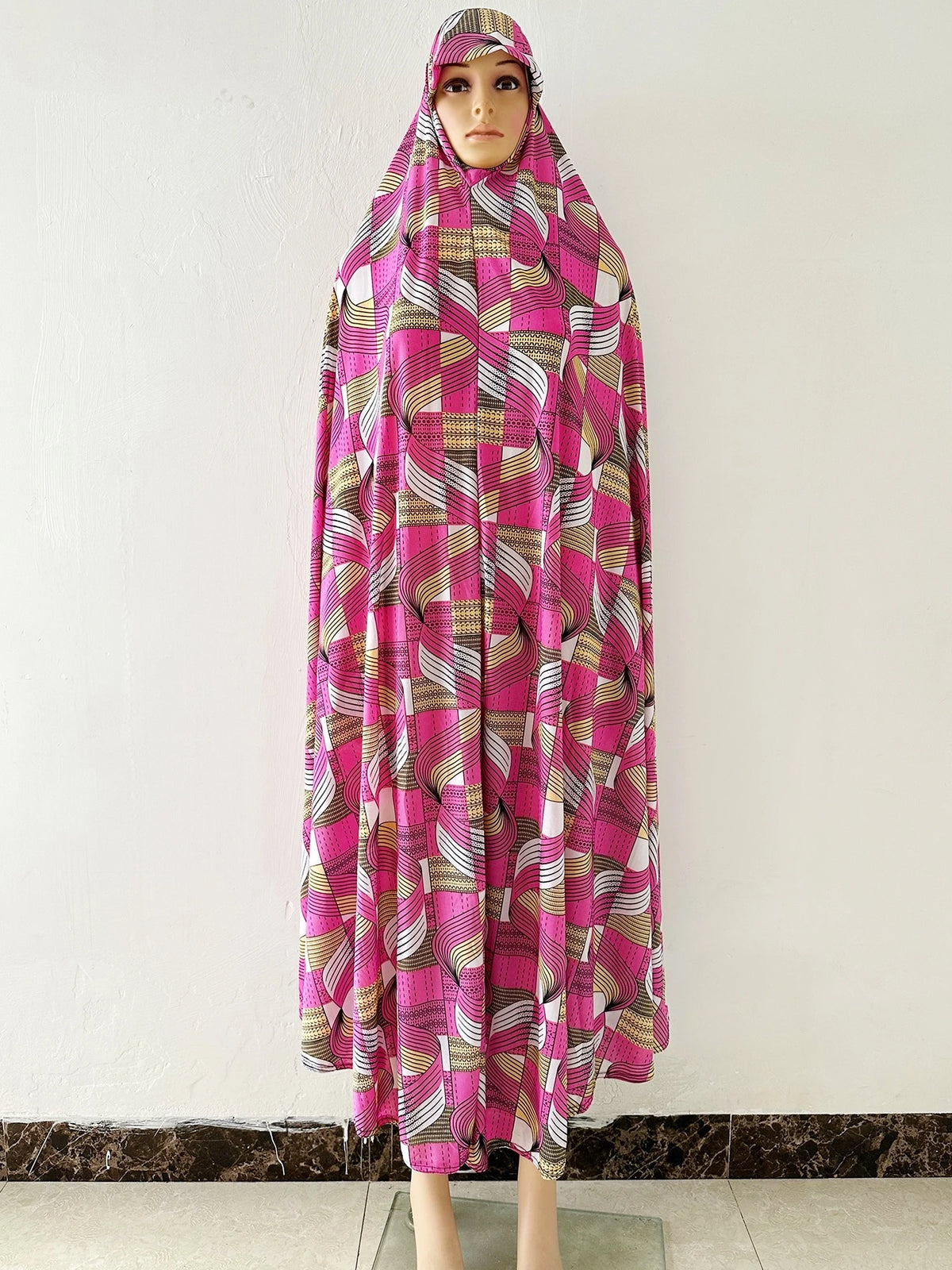 6XL  Muslim Womens Hooded Abaya African Sleeveless Prayer Garment Kaftan Dress With Hijab Floral Dubai Saudi Robe Ramadan - Matrix-studios.com