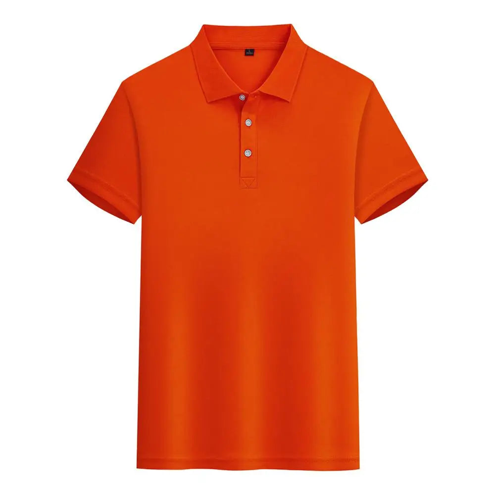 Custom Logo Lapel POLO Shirt Couple Summer Short Sleeve Moisture Transfer T Shirts Men Women Summer Simple Casual Tops - Matrix-studios.com