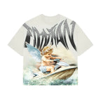 MIXED EMOTION Shirt Rhinestone Short Sleeve Men Women T-shirt Streetwear 100% Cotton Loose Round Neck Top Tees Oversized Tee Top - Matrix Studios