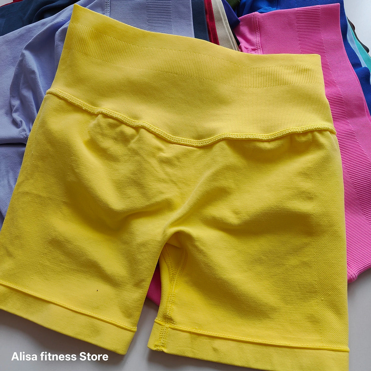 Summer High Waisted Yoga Shorts Tummy Control Seamless Fitness Shorts Sexy Running Fitness Short Pants Solid Color Yoga Leggings - Matrix Studios