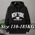 Plus Size Men's Hoodies 7XL 6XL Loose Casual Sweatshirts Fashion Long Sleeve Tops 185KG Hooded Pullover Streetwear Male Clothing - Matrix Studios