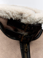 Ailegogo Streetwear Women Retro Loose Spliced Faux Leather Soft Fur Short Jacket Winter Female Zipper Belt Coat Vintage Outwear - Matrix Studios