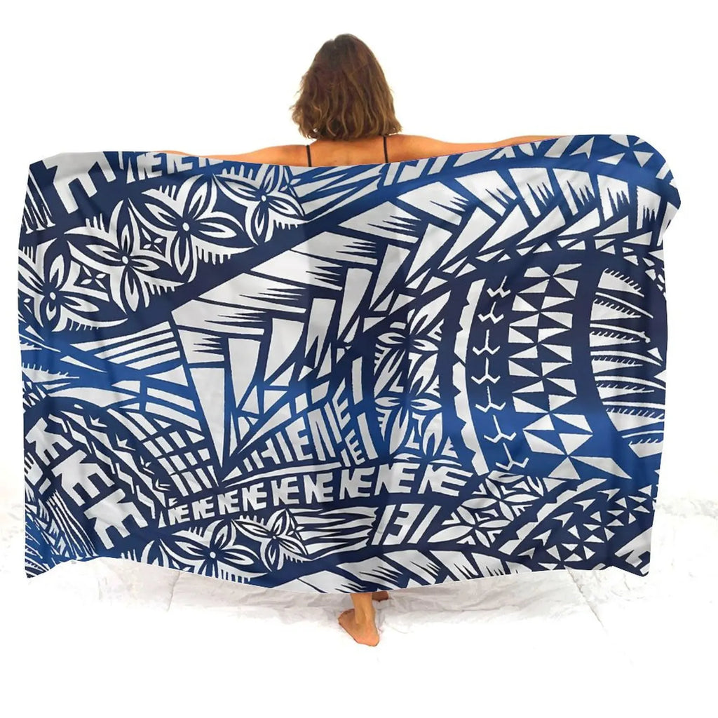 Tax Free Retro Tribal Ethnic Polynesian Women Seaside Sexy Style Sarong Soft And Comfortable Fabric Samoan Pattern Print Design - Matrix Studios