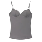 HXAO Sleeveless Crop Tops For Woman Corset Camisole Brown Top Women Bodycon Backless Sexy Tops With Straps Bustier Tank Tops - Matrix-studios.com