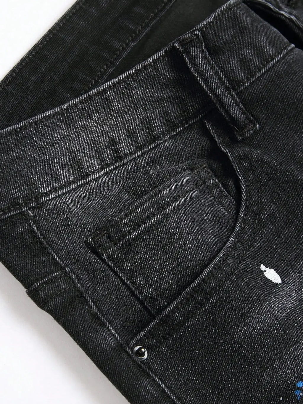 Men y2k Stretchy Skinny Denim Jeans For Men Casual pants Ripped Patchwork Hole Slim Fit Denim Hip Hop Black Straight Trousers - Matrix Studios