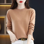 Women Sweater O-neck Autumn Winter Basic Pullover Warm Casual Pulls Jumpers Korean Long-sleeved Solid Knitwear Bottoming Shirt - Matrix-studios.com