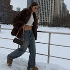 Neo Mint 2024 Winter Faux Fur Coat Women Brand Fashion Fluffy Fox Fur Outerwear Overcoat Girl Street Style Furry Warm Jacket - Matrix Studios