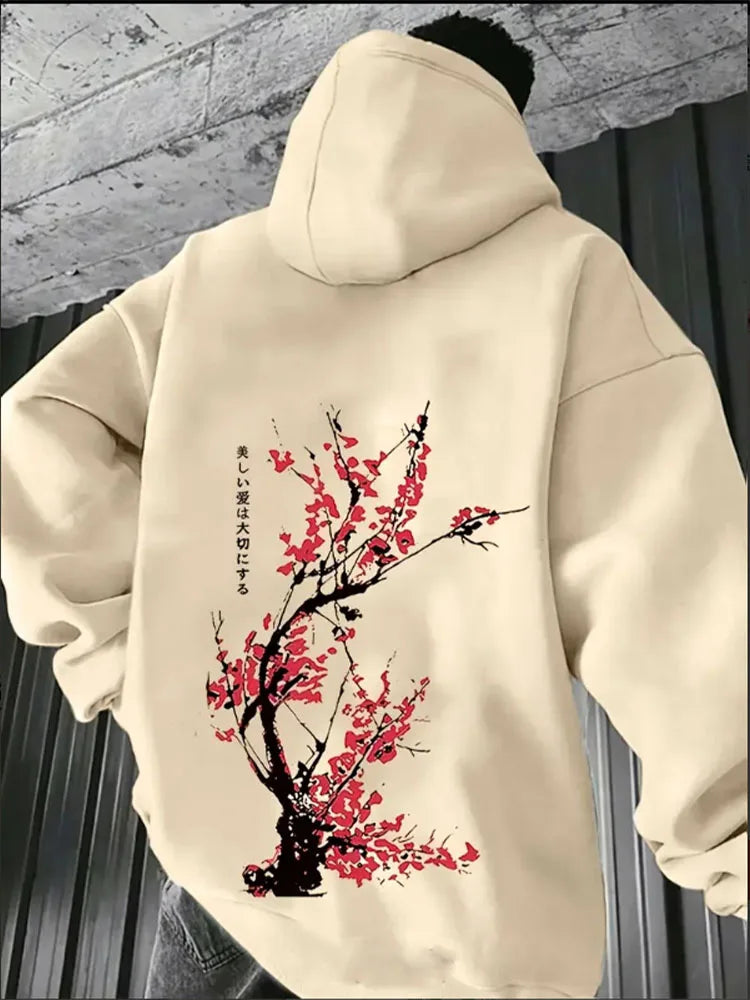 A Japanese streetwear Harajuku printed hoodie for men, a sporty, casual and fashionable autumn and winter sweatshirt top - Matrix Studios
