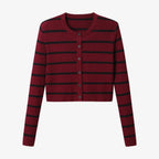 AS AW25 stripe knitting cardigan + sleeveless patch dress maxi matching set for woman clothing - Matrix-studios.com