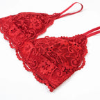 Varsbaby Lace Bra Sets for Women Non-padded Bra Panty Garter Stockings Summer Underwear Lingerie Sexy - Matrix-studios.com