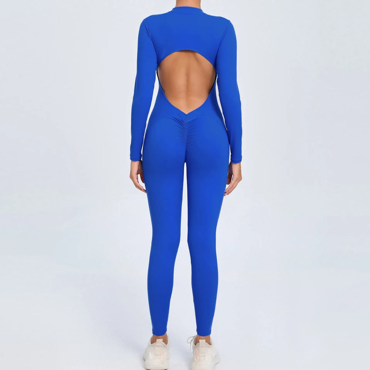 Sports Jumpsuit Woman Gym One Pieces Fitness Overalls Long Jumpsuits Summer Sexy Clothes for Women Long Sleeves Sportswear Blue - Matrix Studios