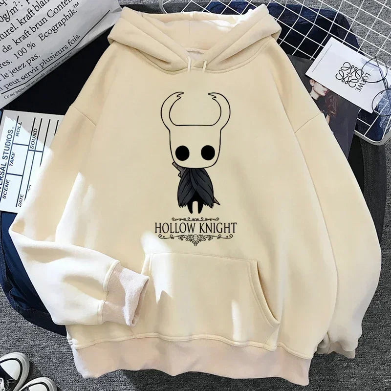 Hollow Knight Hoodies Men Korea Ulzzang Grunge Y2k Aesthetic Fmale Autumn and Winter Pullover Hoddies Graphic Streetwear - Matrix Studios
