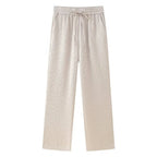 European and American Style 2024 Spring and Summer New Women's Clothing Wrinkle Effect Double Breasted Suit Jacket Pants Set - Matrix-studios.com