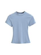 2025 New High Quality Casual T shirt Sexy Slim Short Sleeves Fashion Trend Solid Women Clothing y2k Tops - Matrix-studios.com