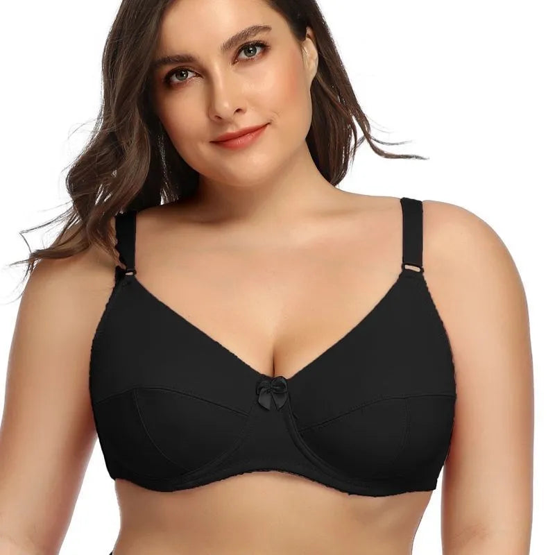 Beauwear Women Underwire Plus Size Bras Full Coverage Non Padded Brassiere Minimizer Underwear 36-52 D E F Color Black Nude BH - Matrix Studios