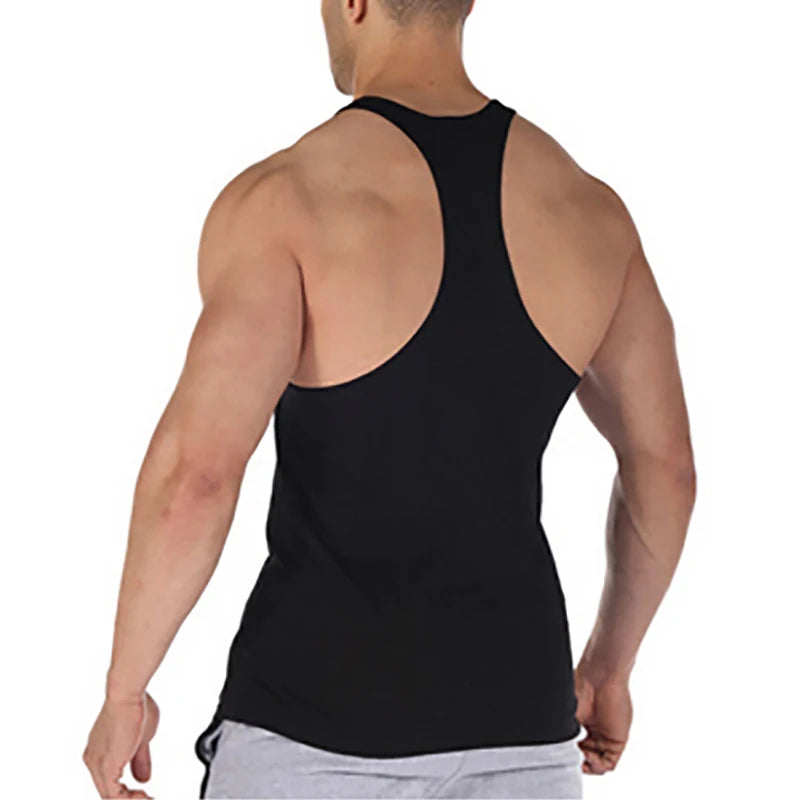 ANIMAL Letter Printed Gym Clothing Mens Bodybuilding Fitness Tank Top Cotton Raceback Stringer Singlets Workout Sleeveless Shirt - Matrix Studios