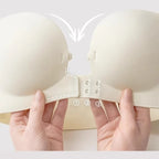 Front Closure Strapless Bras For Women Seamless Push Up Brassiere Thick Soft Underwear Solid Color Adjustable Invisible Lingerie - Matrix Studios