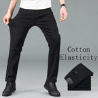 Men's Pure Black Slim Jeans Elastic Straight Pants Business Fashion Leisure Korean Vintage Skinny Small Feet Denim Pants Male - Matrix Studios