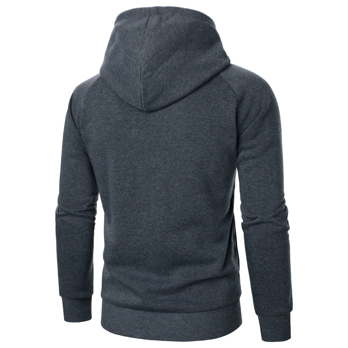 Autumn winter men's solid color hooded top Long sleeve side zipper design hoodie - Matrix Studios