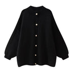 Casual Cardigan Women Sweater Loose Single Breasted O-neck Fashion Sweaters Autumn Office Female All-match Top Coat - Matrix Studios