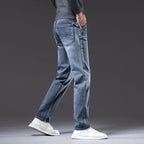 Autumn Winter New Business Men's Jeans Classic Fashion Stretch Washed Casual Denim Trousers Comfortable Straight Male pants - Matrix Studios