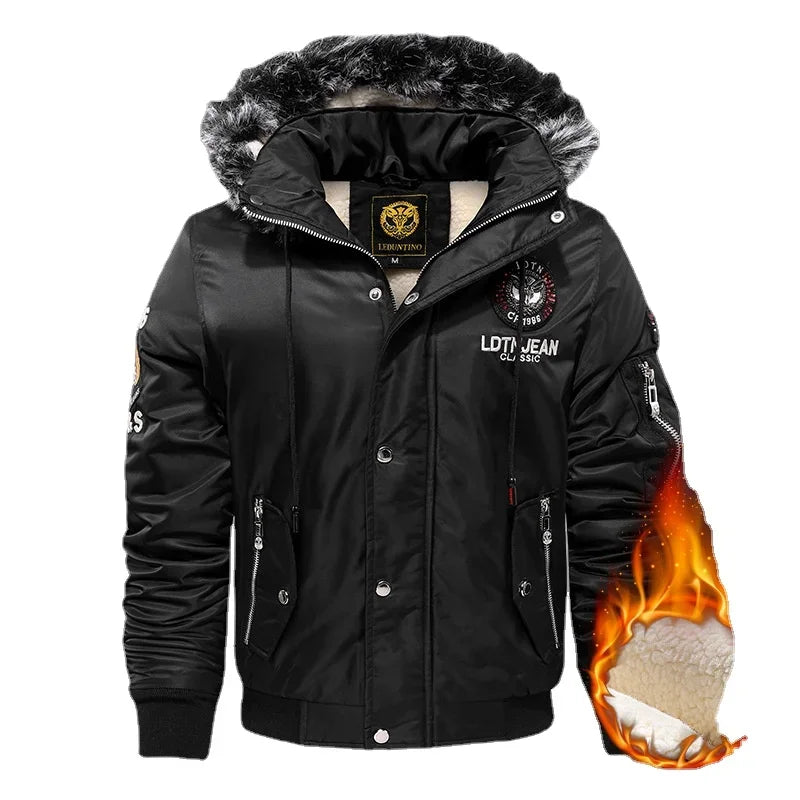 New Male Outwear Casual Winter Coats Good Quality Men Slim Fit Jackets Men Winter Hooded Down Jackets Fleece Parkas Warm Coats 4 - Matrix Studios