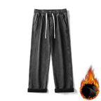 Men's Winter Fleece Loose Jeans Velvet Warm Elastic Waist Wide Leg Y2K Denim Pants Straight Comfortable Brand Men's Clothing - Matrix Studios