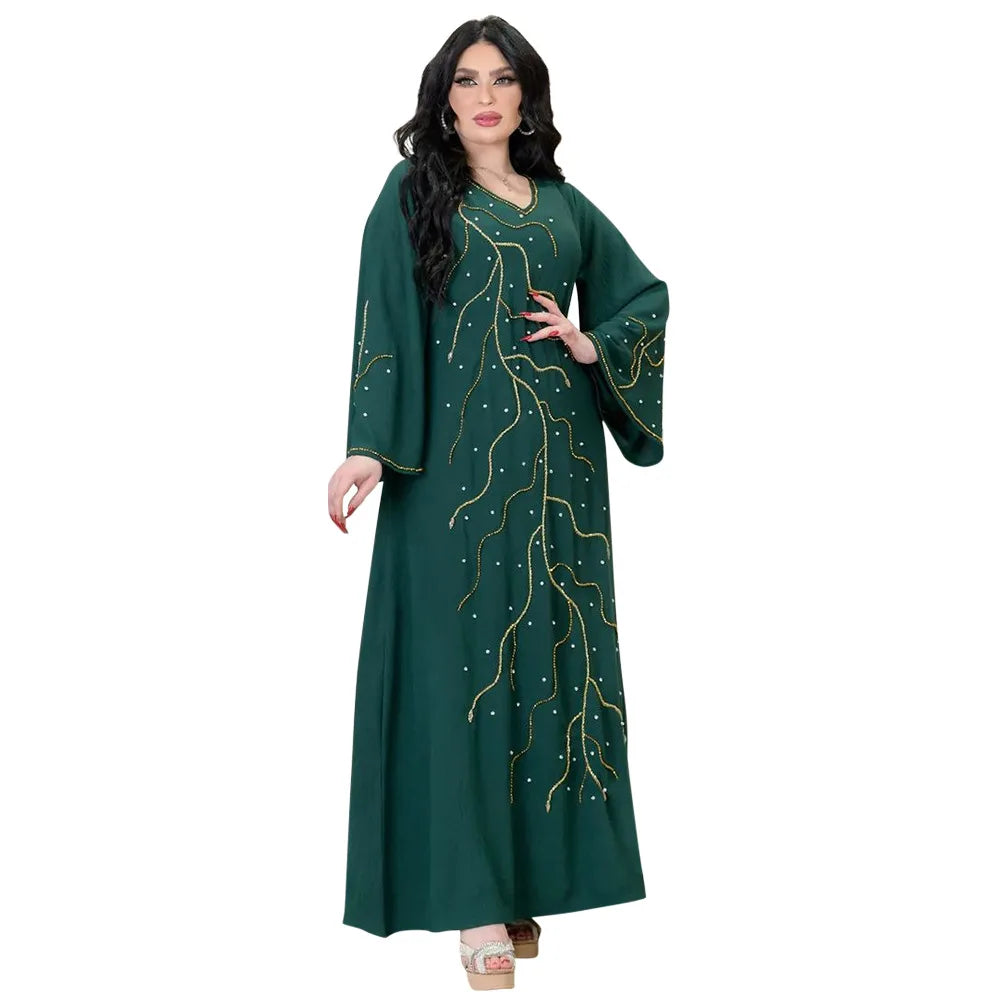 Caftan Eid Elegant Muslim Women Dress Ramadan Party Dubai Abaya Turkey Islam Long Evening Dresses Musulmane Elegant Vestidos - Matrix-studios.com