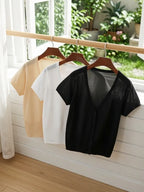 Outerwear Jerseys Summer Cardigan Women Cropped Blouses Korean Fashion Style Cute V-neck Women's Coat Black Bolero Woman Basic - Matrix Studios